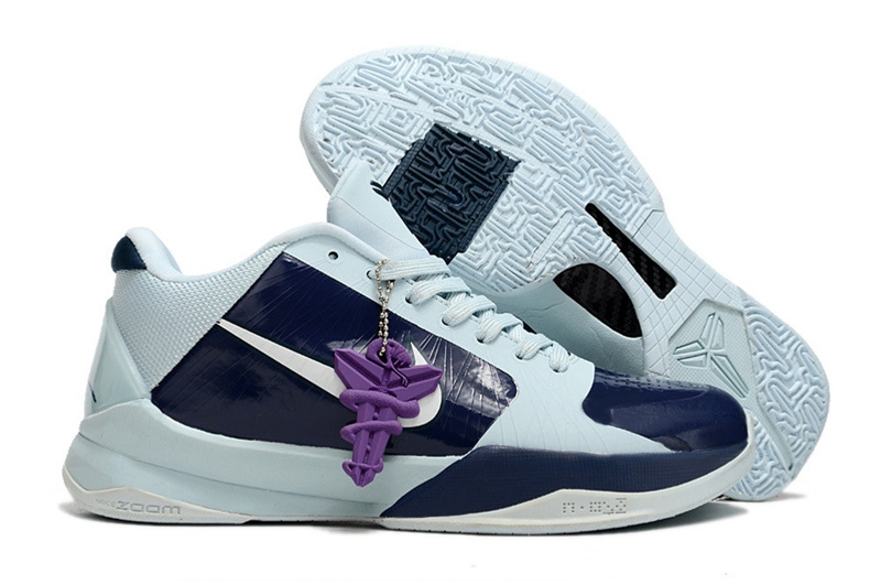 Men's Running Weapon Kobe 5 Grey/Navy Shoes 020 Men's Running Weapon Kobe 5 Grey/Navy Shoes 020